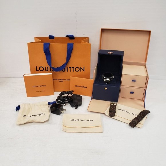 (I-30298) Louis Vuitton QA05 Notice Montre Tambour Horizon Smart Watch - Picture 1 of 16